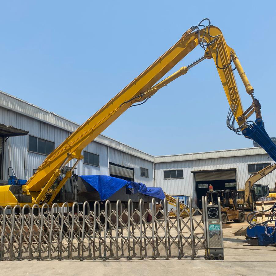 SH500/SH460HD 18M/15M Excavator Drive Pile Arm Custom boom 12 degree bend