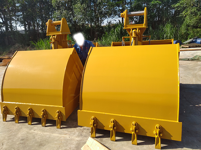 4.0 cubic large double-cylinder shell grabbing bucket lightweight type