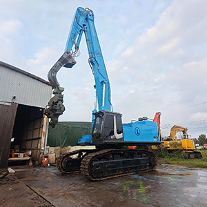 Customized Pile Driving Arm for Hitachi ZX870 Excavator | Super Heavy-Duty Vibro Hammer Boom for Foundation Engineering