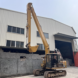 CAT E120 Excavator Long Reach Boom | Custom Extended Arm for Municipal & Dredging Work