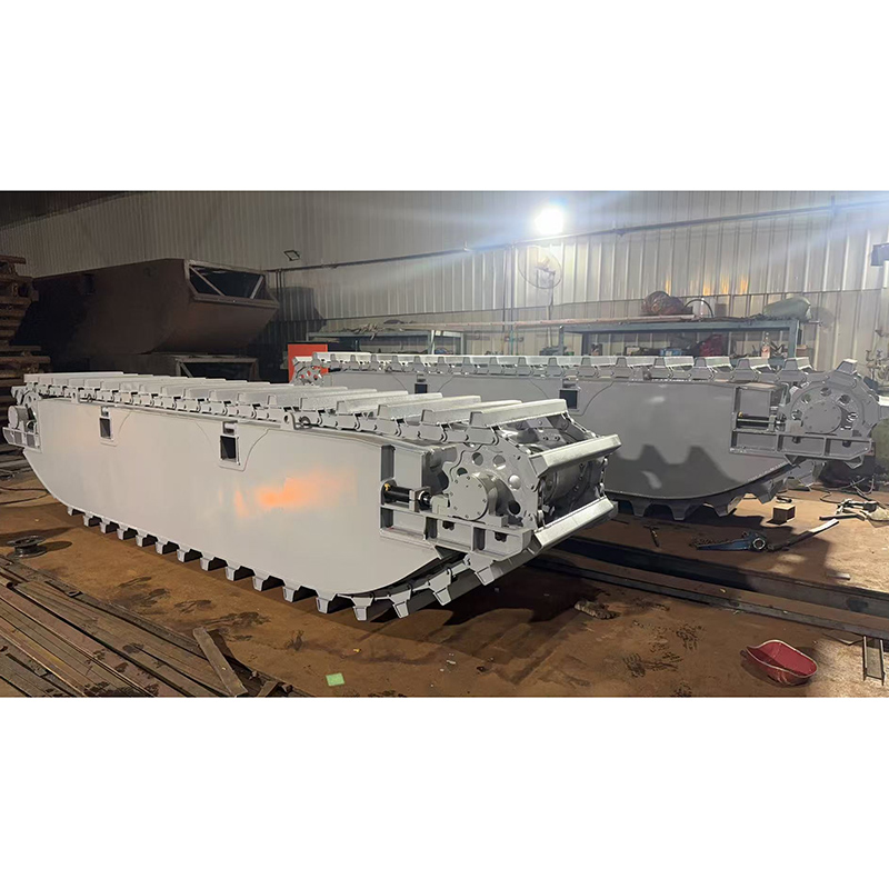 Floating Pontoon Chassis of the XE75GA 7.5-Ton Amphibious Excavator